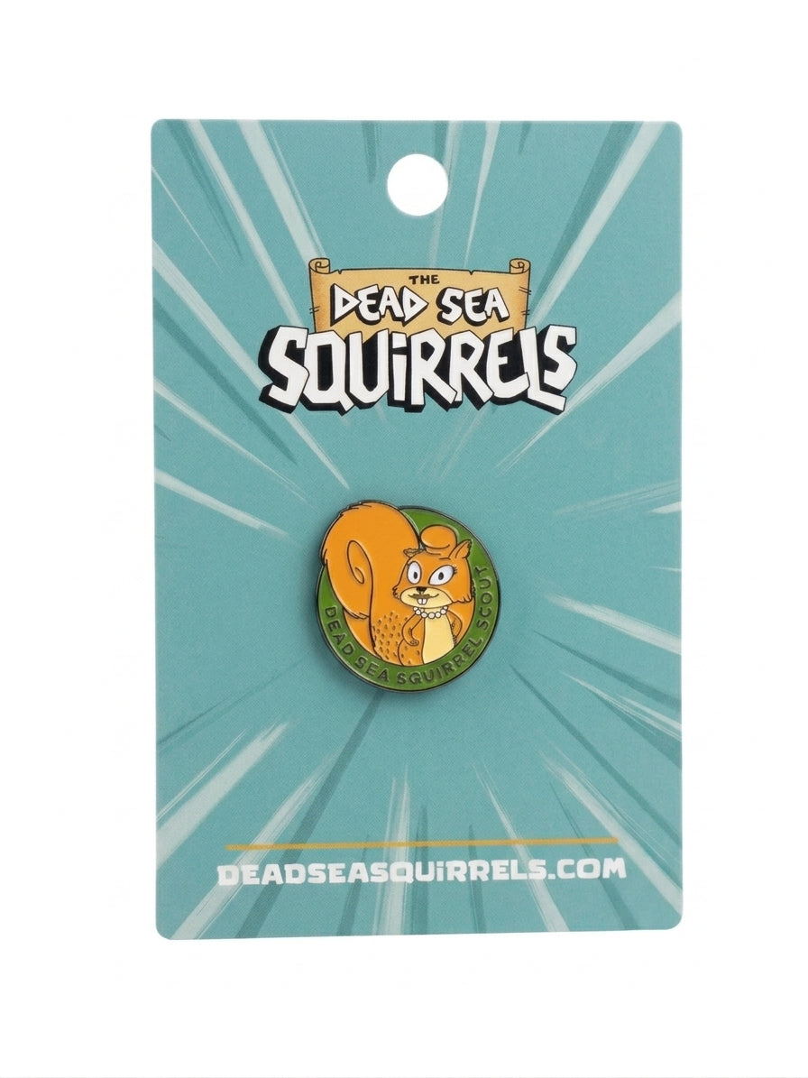 Dead Sea Squirrel Scout Pin - Pearl